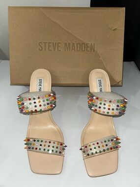 Steve Madden Lunna Multicolor Studs Heels
